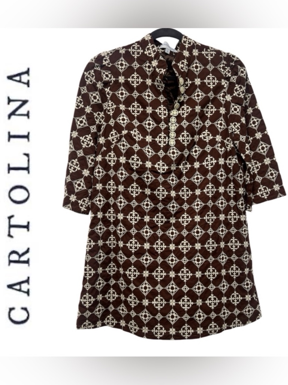 CARTOLINA EMBROIDERED SHIFT DRESS SIZE SM